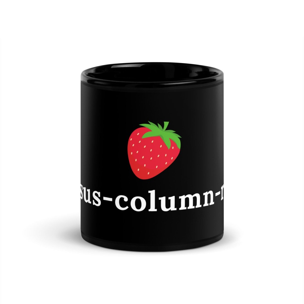 sus - column - r Strawberry Black Glossy Mug - 11 oz - AI Store