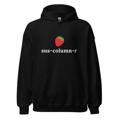 sus - column - r Strawberry Hoodie (unisex) - Black - AI Store