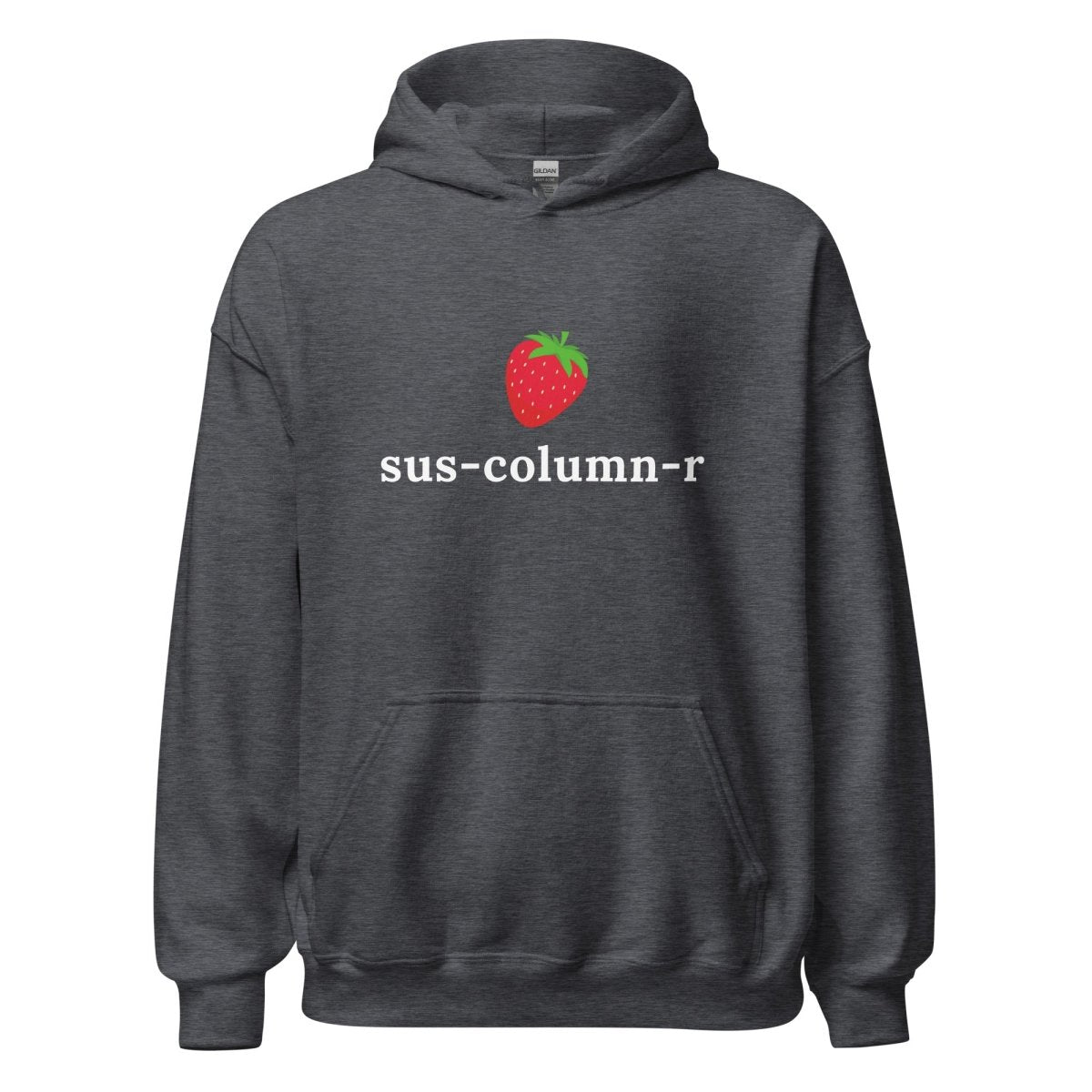 sus - column - r Strawberry Hoodie (unisex) - Dark Heather - AI Store