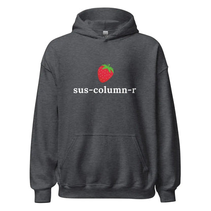 sus-column-r Strawberry Hoodie (unisex) - Dark Heather / M