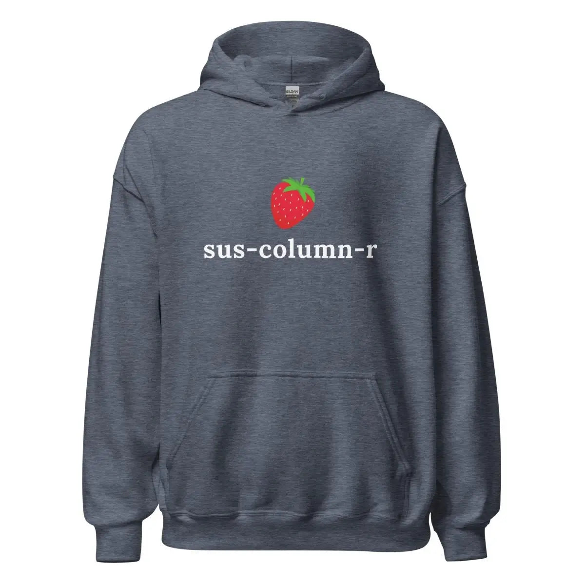 sus-column-r Strawberry Hoodie (unisex) - Heather Sport Dark Navy / M