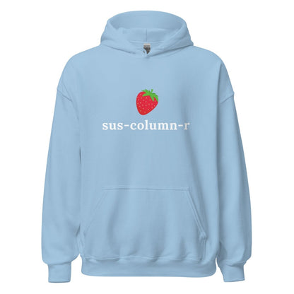 sus - column - r Strawberry Hoodie (unisex) - Light Blue - AI Store