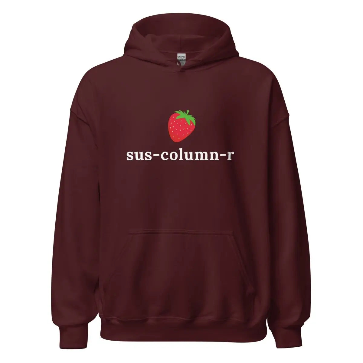 sus-column-r Strawberry Hoodie (unisex) - Maroon / M