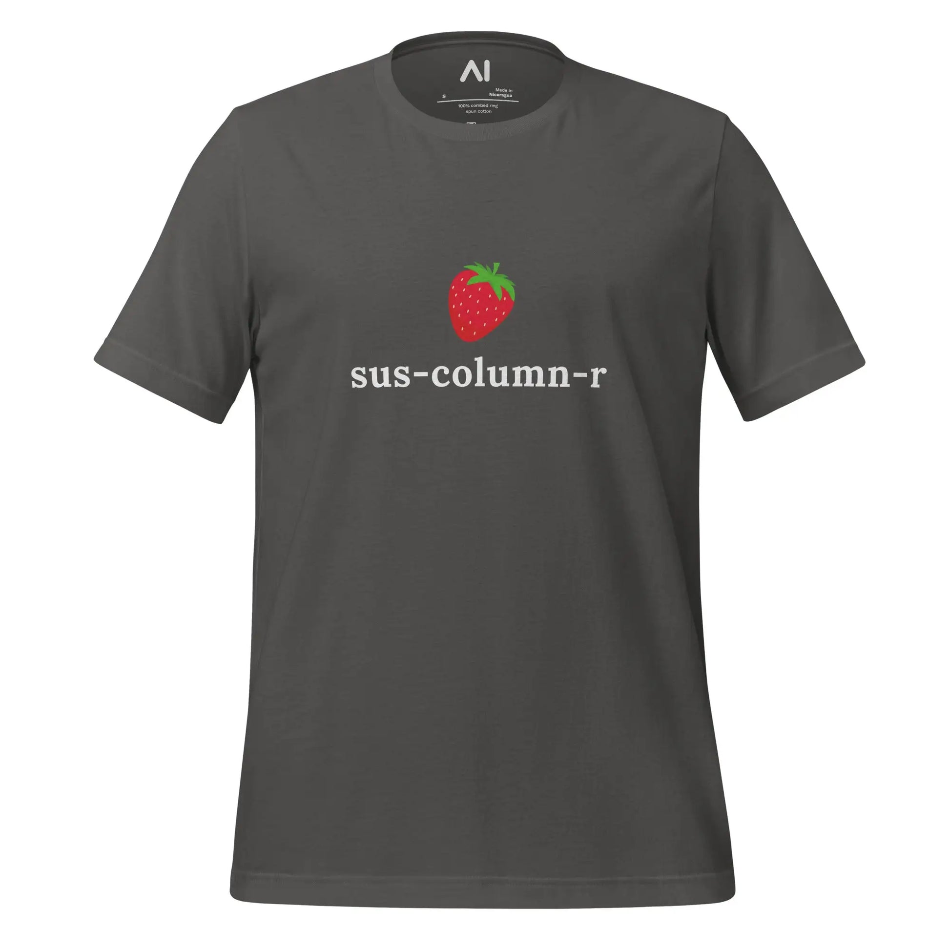 sus-column-r Strawberry T-Shirt (unisex) - Asphalt / M