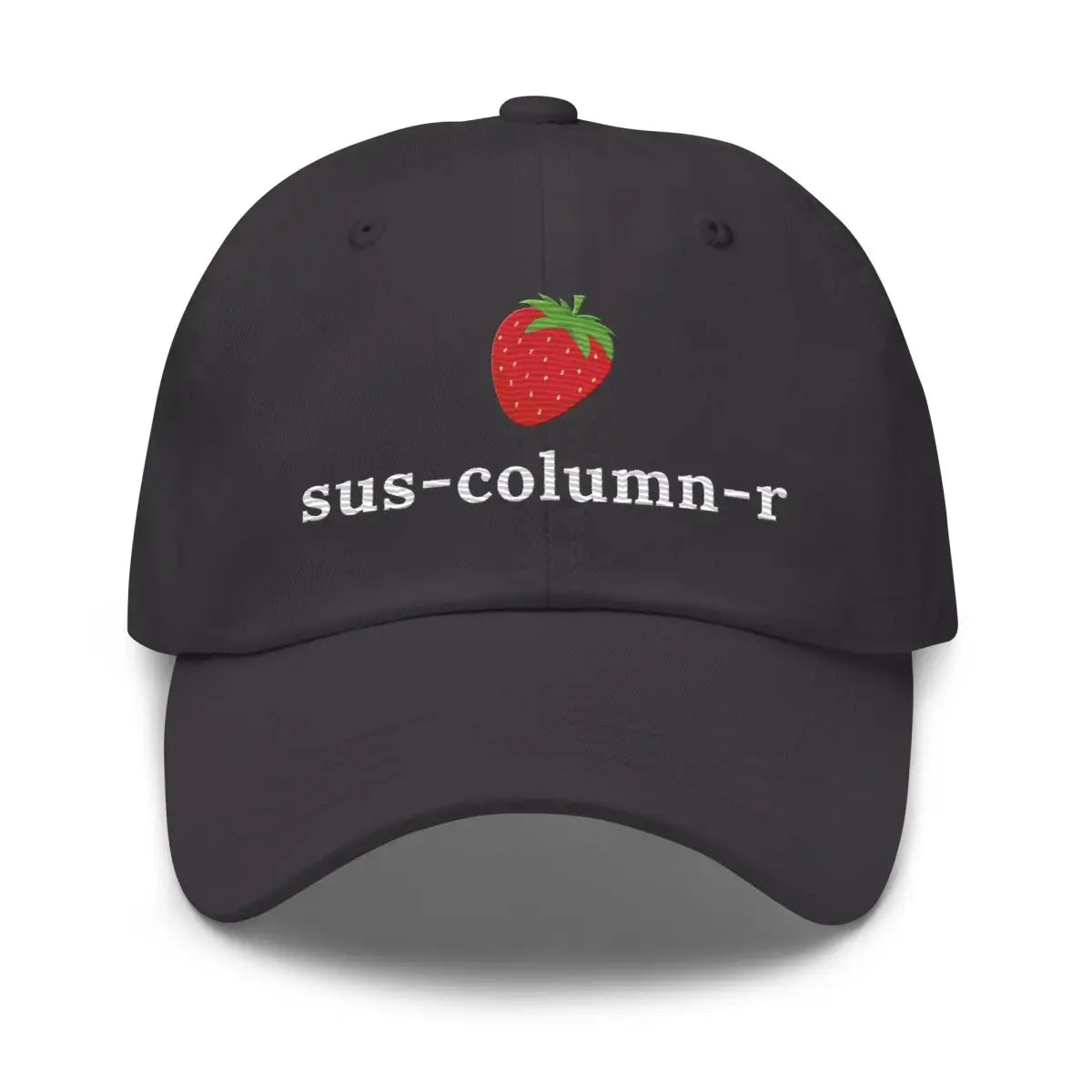 sus-column-r Strawberry True-Color Embroidered Cap - Dark Grey