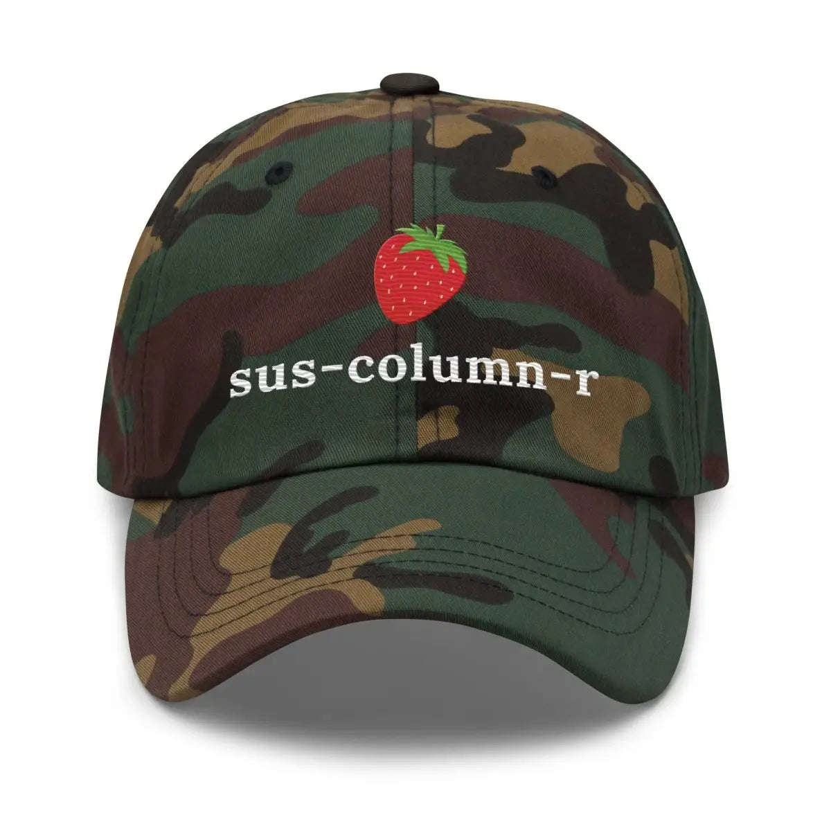 sus-column-r Strawberry True-Color Embroidered Cap - Green Camo