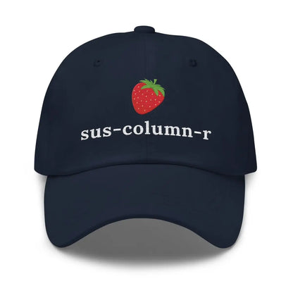 sus-column-r Strawberry True-Color Embroidered Cap - Navy