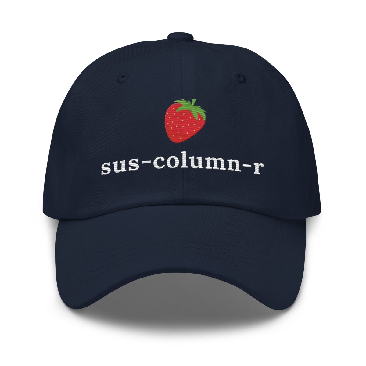 sus - column - r Strawberry True - Color Embroidered Cap - Navy - AI Store