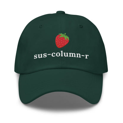 sus - column - r Strawberry True - Color Embroidered Cap - Spruce - AI Store