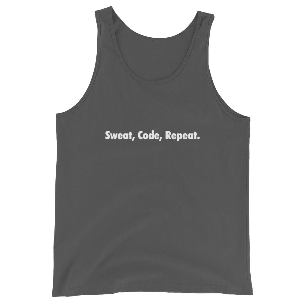 Sweat, Code, Repeat. Tank Top - Asphalt - AI Store