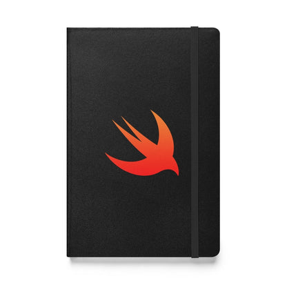 Swift Logo Hardcover Bound Notebook - Black - AI Store