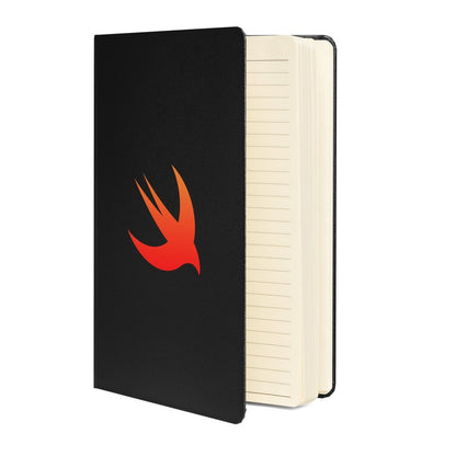 Swift Logo Hardcover Bound Notebook - Black - AI Store