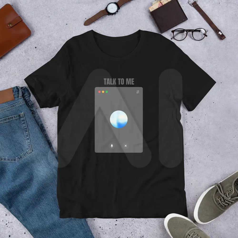 The Talk to me Advanced Voice Mode on Desktop T-shirt (unisex).