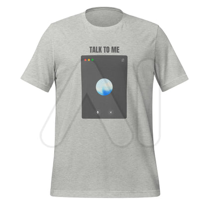 TALK TO ME OpenAI Advanced Voice Mode on Desktop T-Shirt (unisex) - Athletic Heather / M