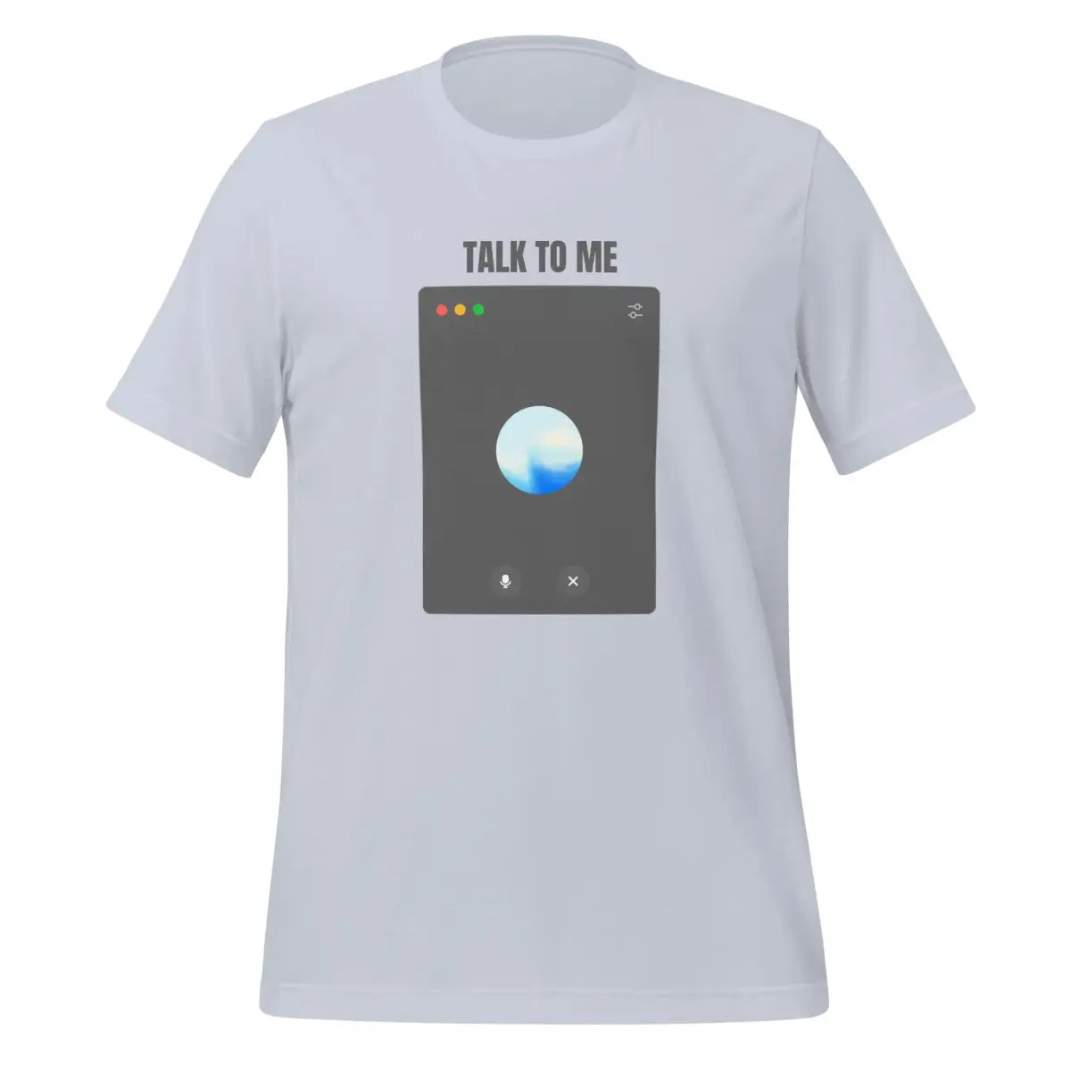 The Talk to me Advanced Voice Mode on Desktop T-shirt (unisex) Light Blue / m.