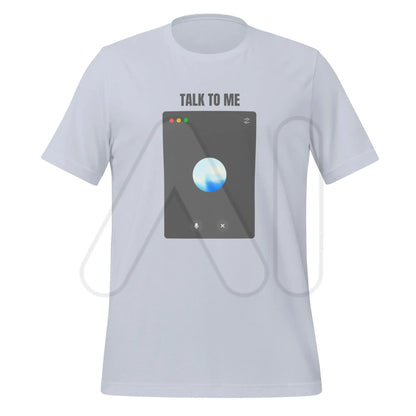 The Talk to me Advanced Voice Mode on Desktop T-shirt (unisex) Light Blue / m.