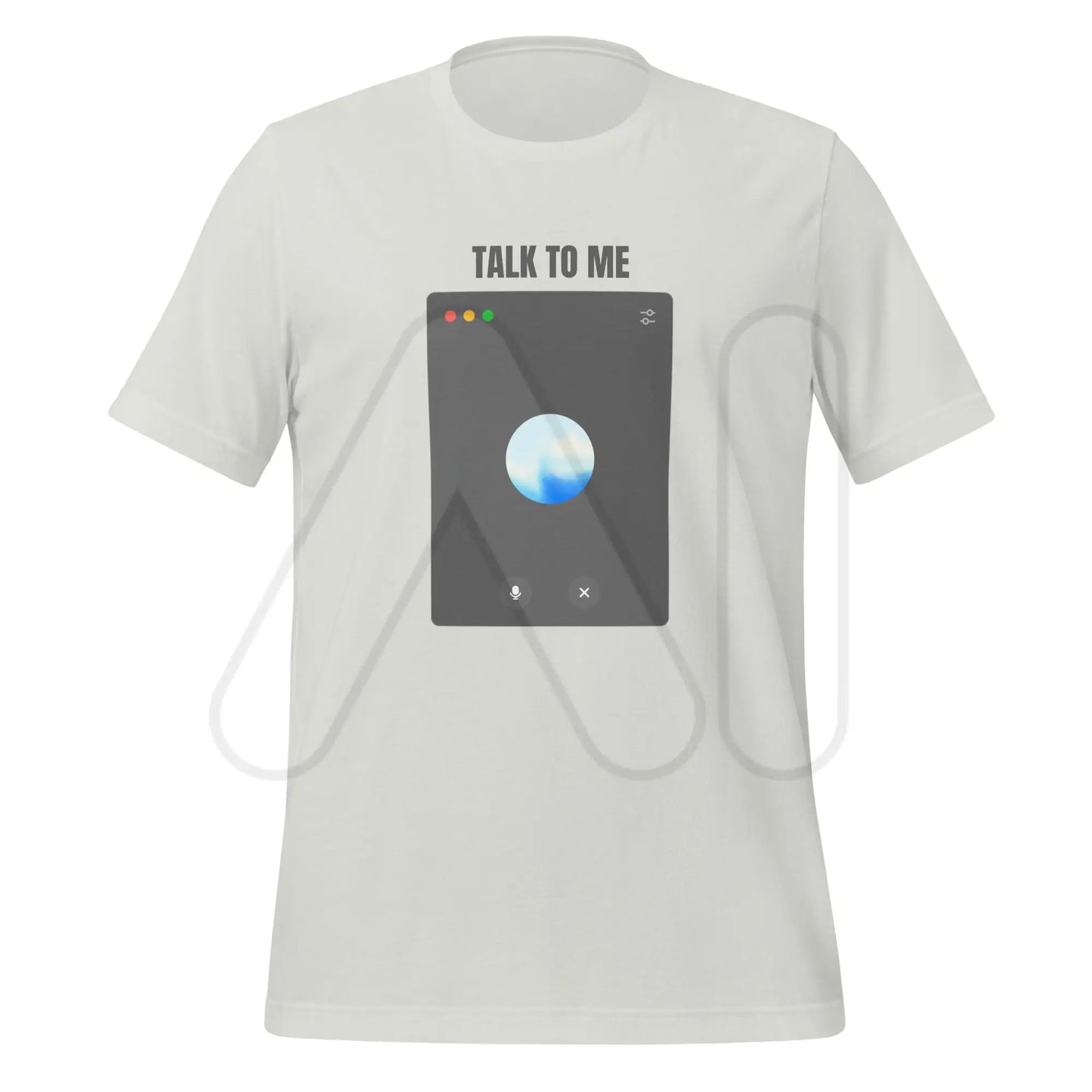 The Talk to me Advanced Voice Mode on Desktop T-shirt (unisex) Silver / m.