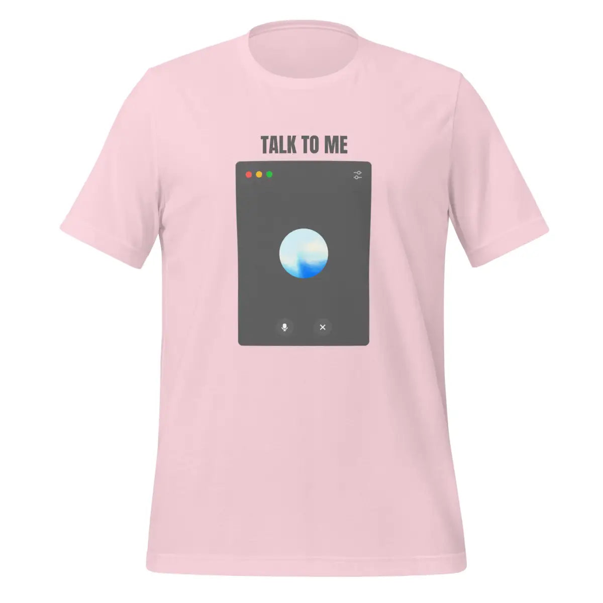 The Talk to me Advanced Voice Mode on Desktop T-shirt (unisex) Soft Pink / m.