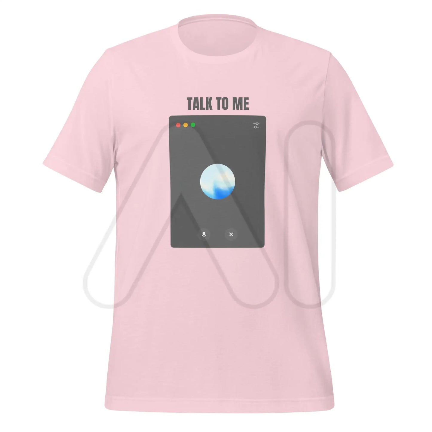 The Talk to me Advanced Voice Mode on Desktop T-shirt (unisex) Soft Pink / m.