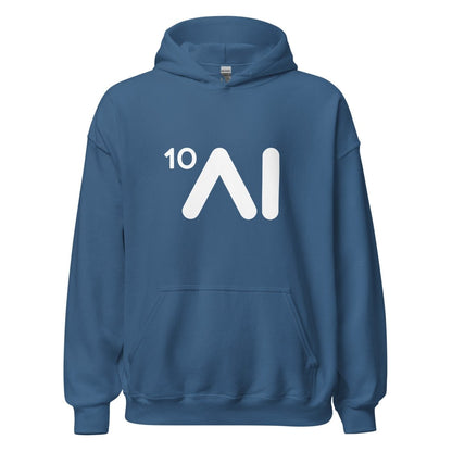 Ten Times AI Logo Hoodie (unisex) - Indigo Blue - AI Store