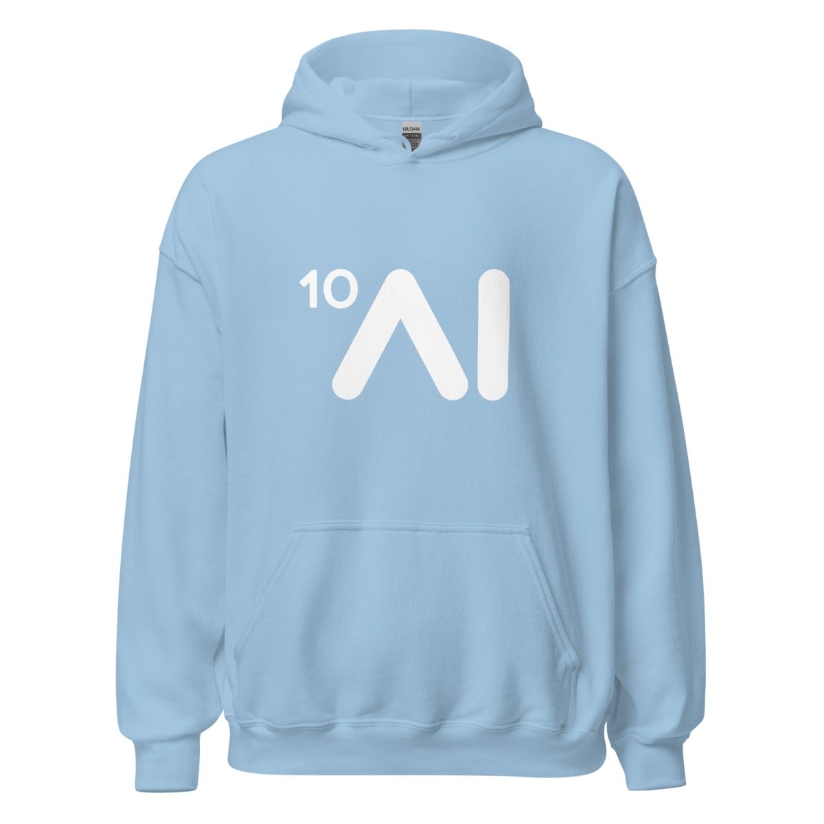 Ten Times AI Logo Hoodie (unisex) - Light Blue - AI Store