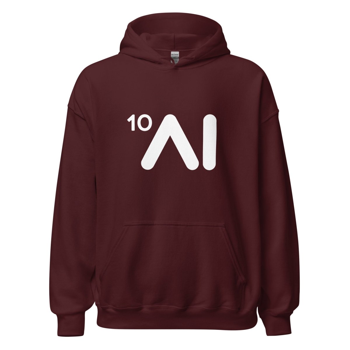 Ten Times AI Logo Hoodie (unisex) - Maroon - AI Store