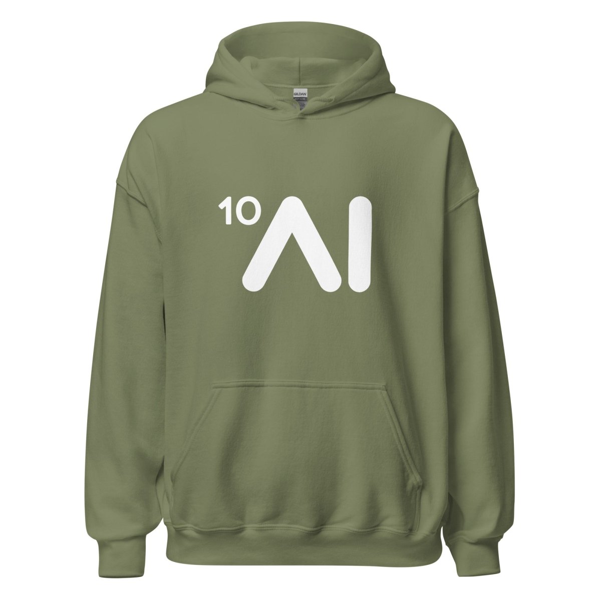 Ten Times AI Logo Hoodie (unisex) - Military Green - AI Store