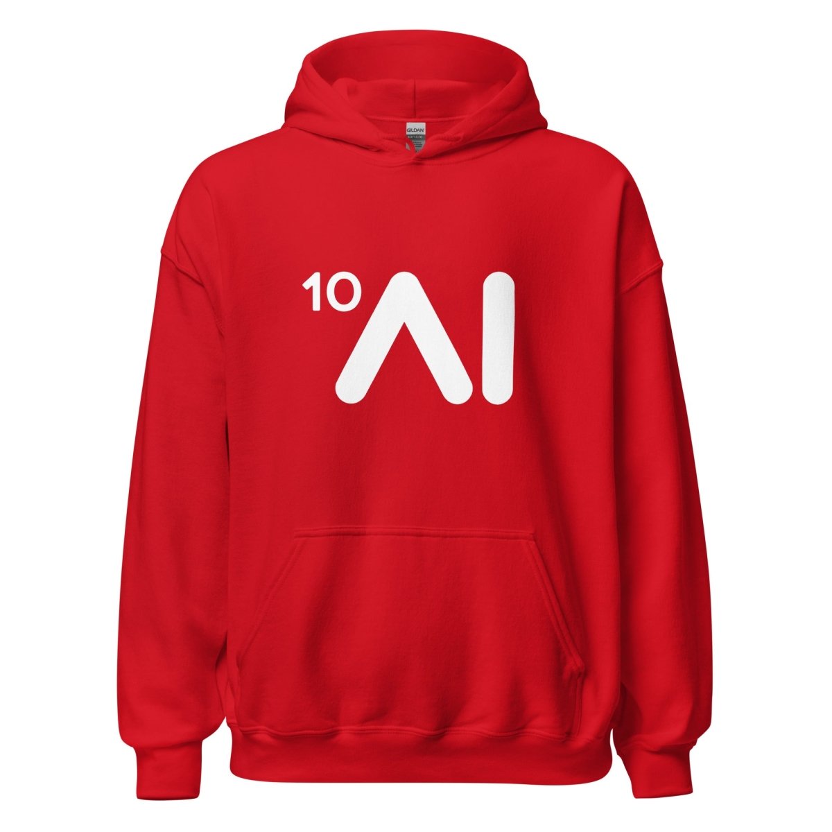 Ten Times AI Logo Hoodie (unisex) - Red - AI Store