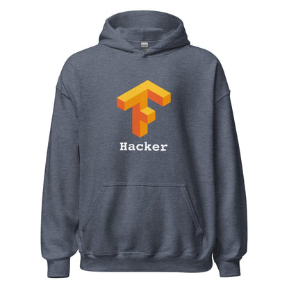 TensorFlow 1 Hacker Hoodie (unisex) - Heather Sport Dark Navy - AI Store