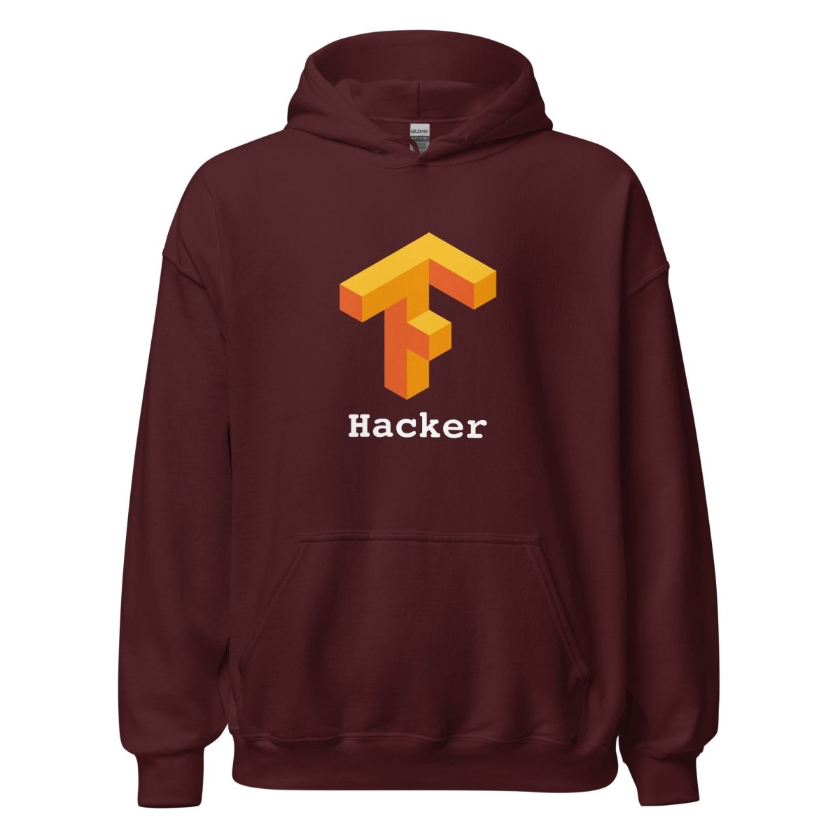 TensorFlow 1 Hacker Hoodie (unisex) - Maroon - AI Store