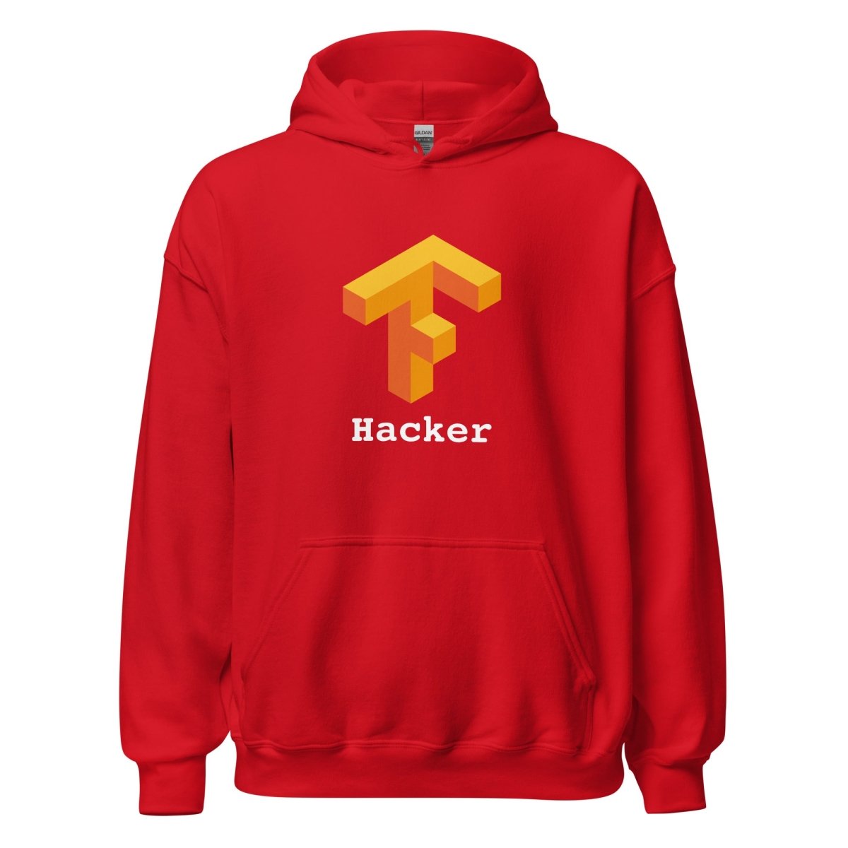 TensorFlow 1 Hacker Hoodie (unisex) - Red - AI Store