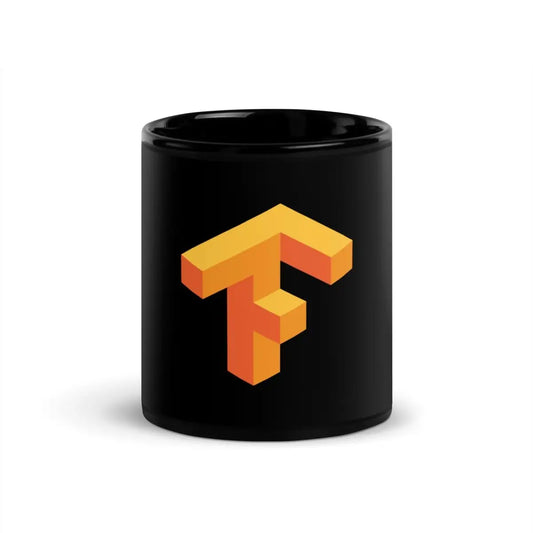 TensorFlow 1 Icon Black Glossy Mug - 11 oz