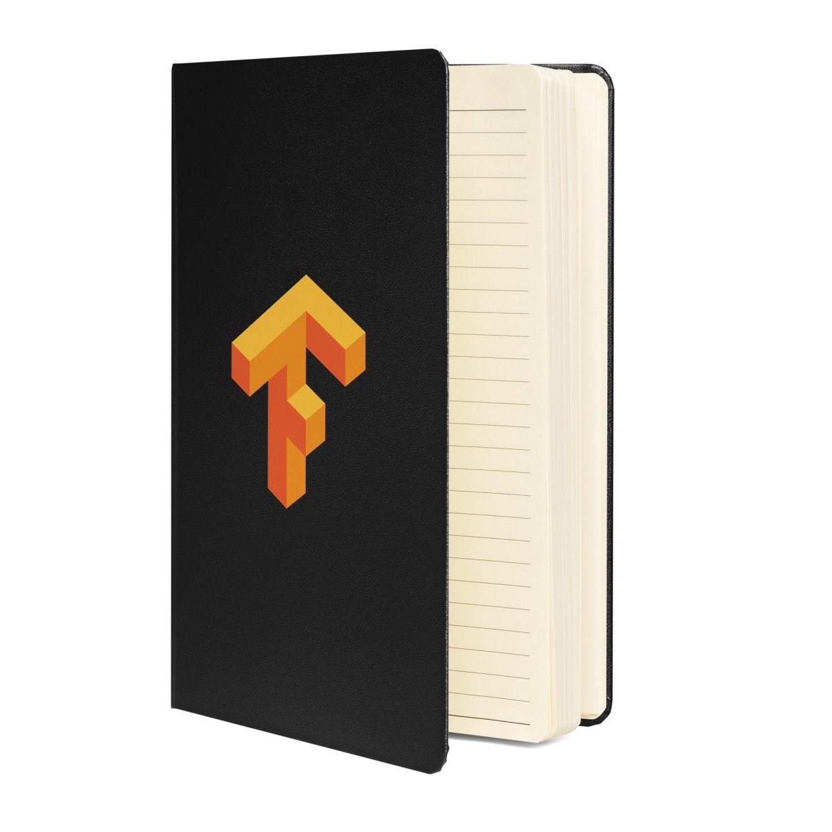 TensorFlow 1 Icon Hardcover Bound Notebook - Black - AI Store