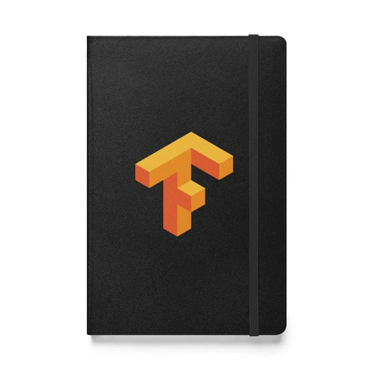 The Tensorflow 1 Icon Hardcover Bound Notebook Black.