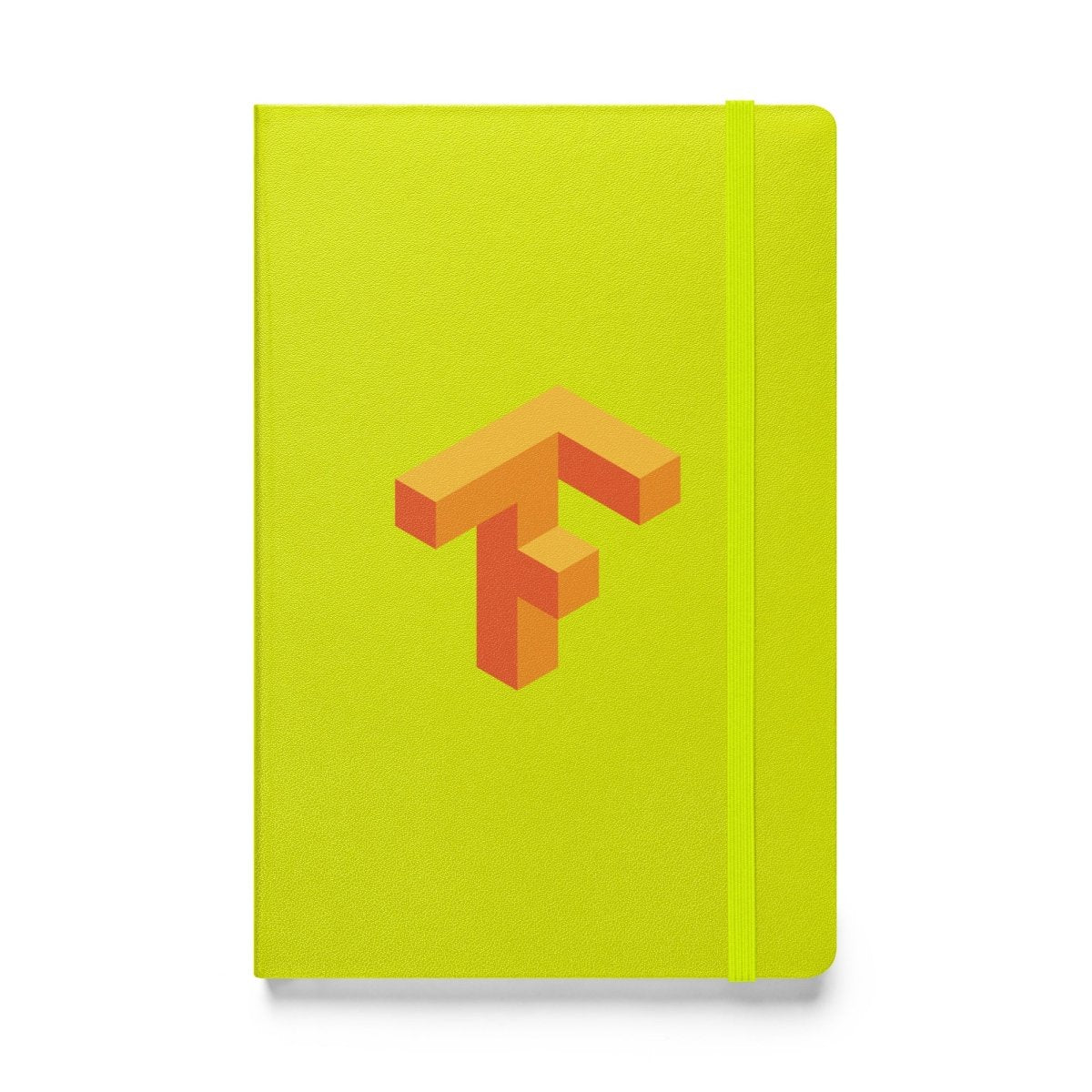 TensorFlow 1 Icon Hardcover Bound Notebook - Lime - AI Store