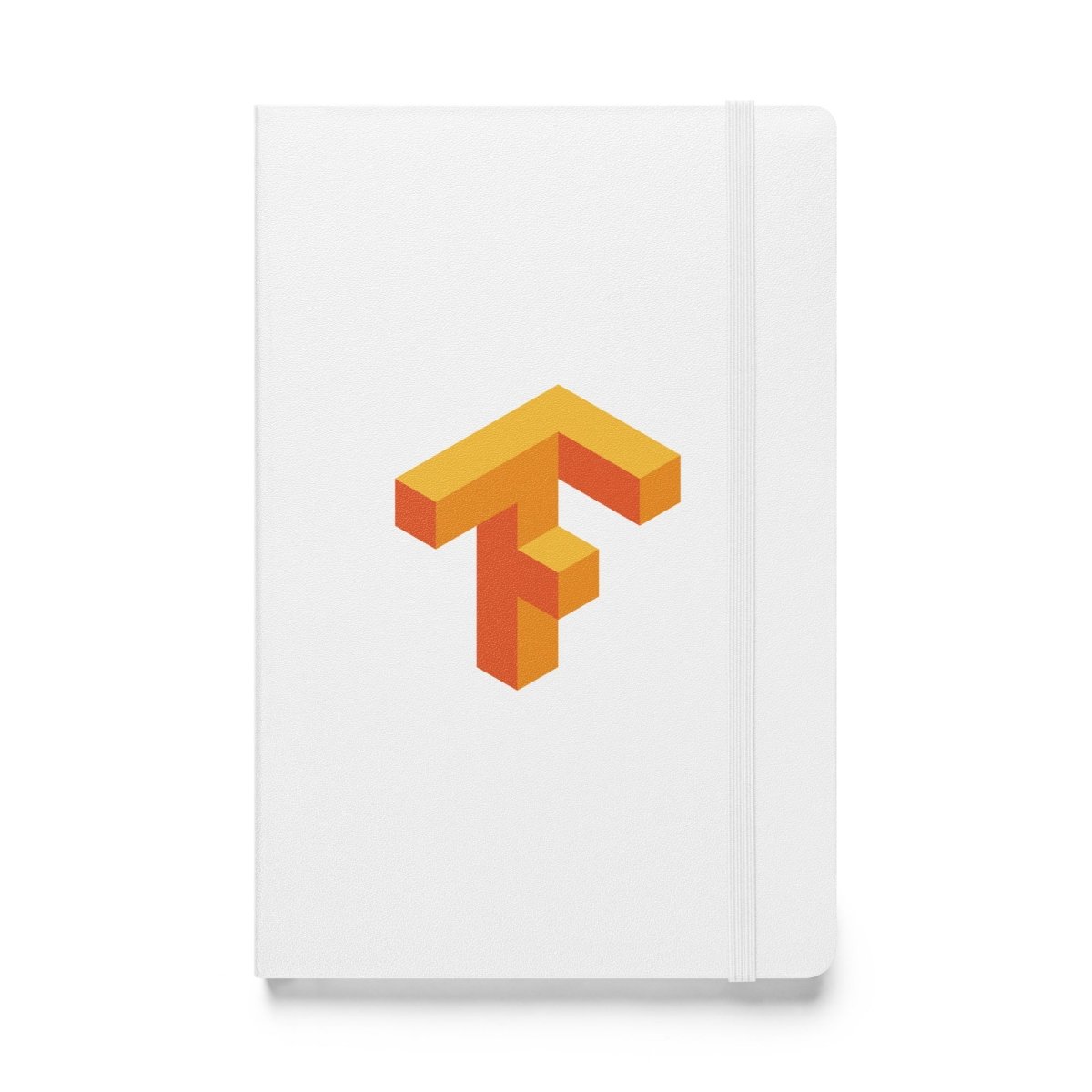 TensorFlow 1 Icon Hardcover Bound Notebook - White - AI Store