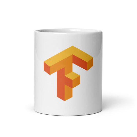 TensorFlow 1 Icon White Glossy Mug - 11 oz - AI Store