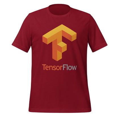 TensorFlow 1 Large Stacked Logo T - Shirt (unisex) - Cardinal - AI Store