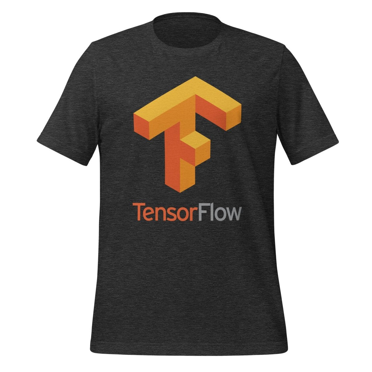 TensorFlow 1 Large Stacked Logo T - Shirt (unisex) - Dark Grey Heather - AI Store