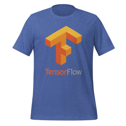 TensorFlow 1 Large Stacked Logo T - Shirt (unisex) - Heather True Royal - AI Store
