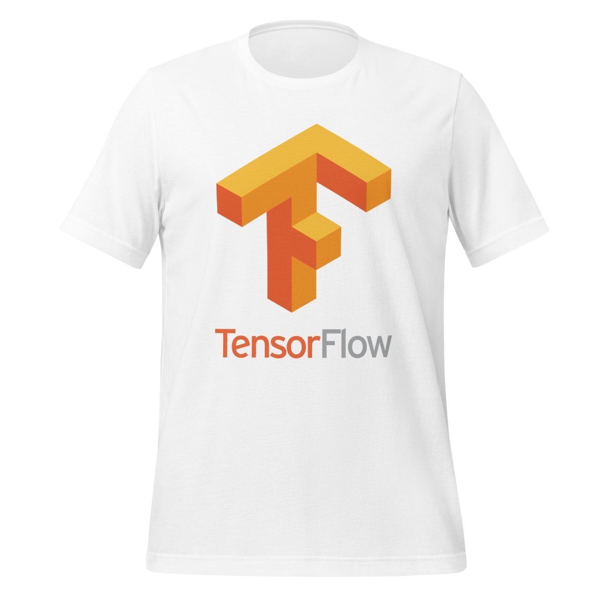 TensorFlow 1 Large Stacked Logo T - Shirt (unisex) - White - AI Store