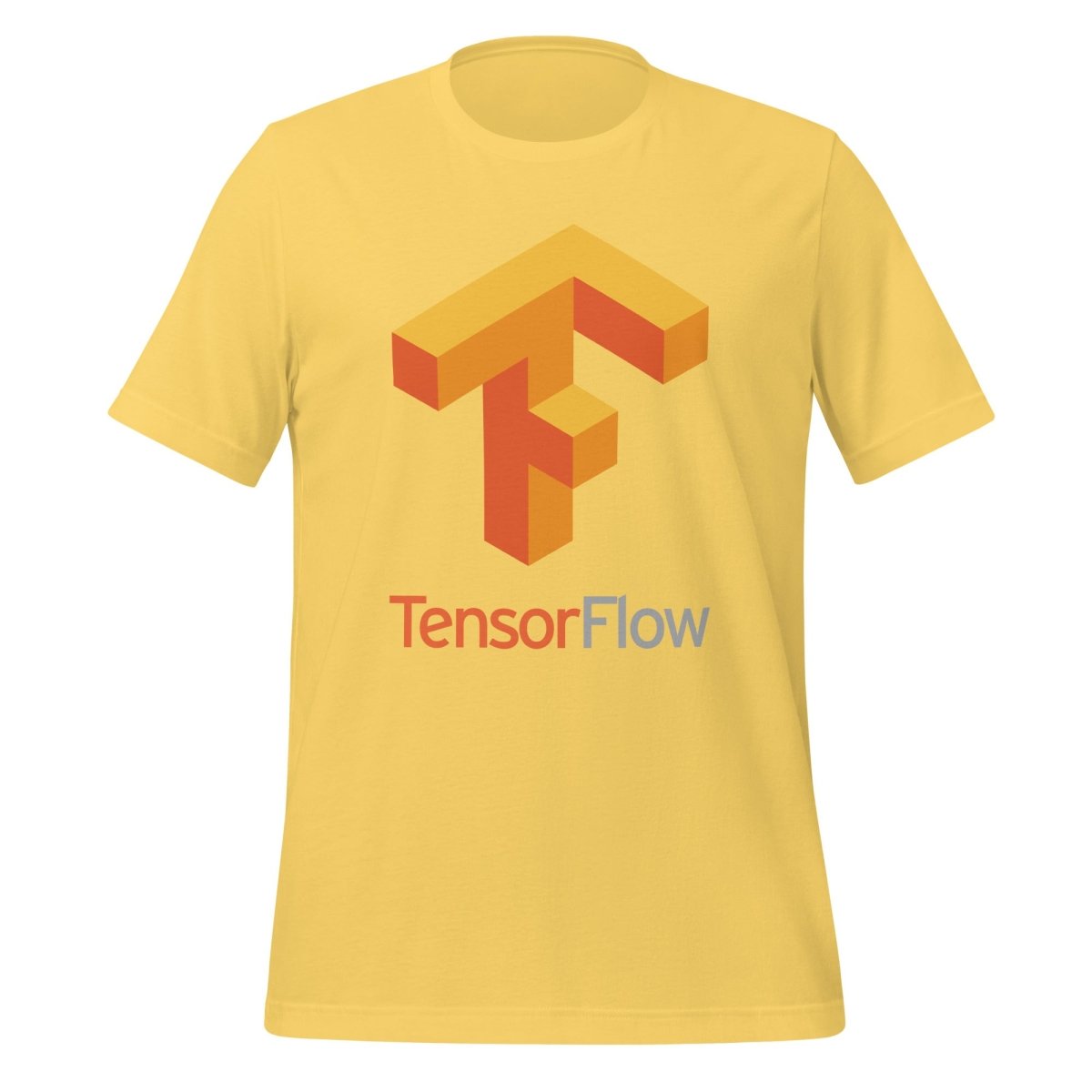 TensorFlow 1 Large Stacked Logo T - Shirt (unisex) - Yellow - AI Store