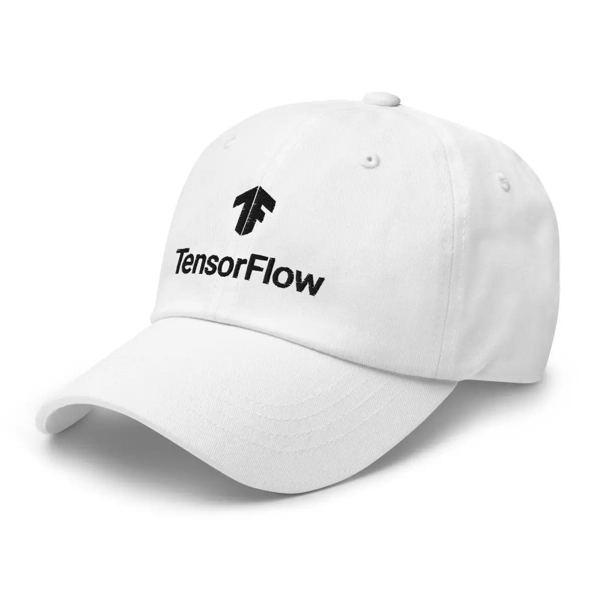 TensorFlow 2 Black Stacked Logo Cap