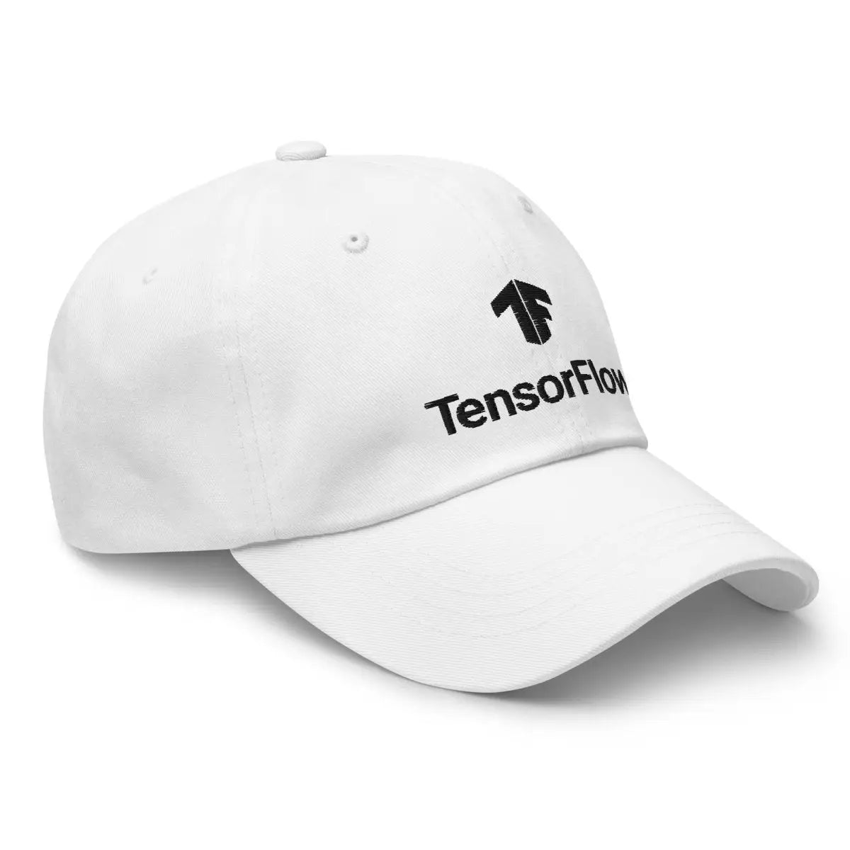 TensorFlow 2 Black Stacked Logo Cap