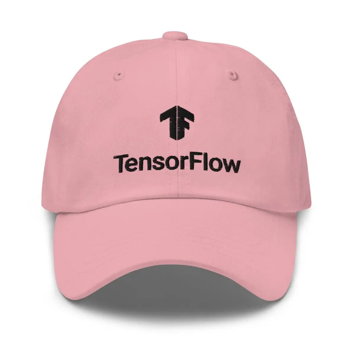 TensorFlow 2 Black Stacked Logo Cap - Pink