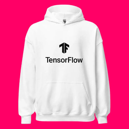 TensorFlow 2 Black Stacked Logo Hoodie (unisex)