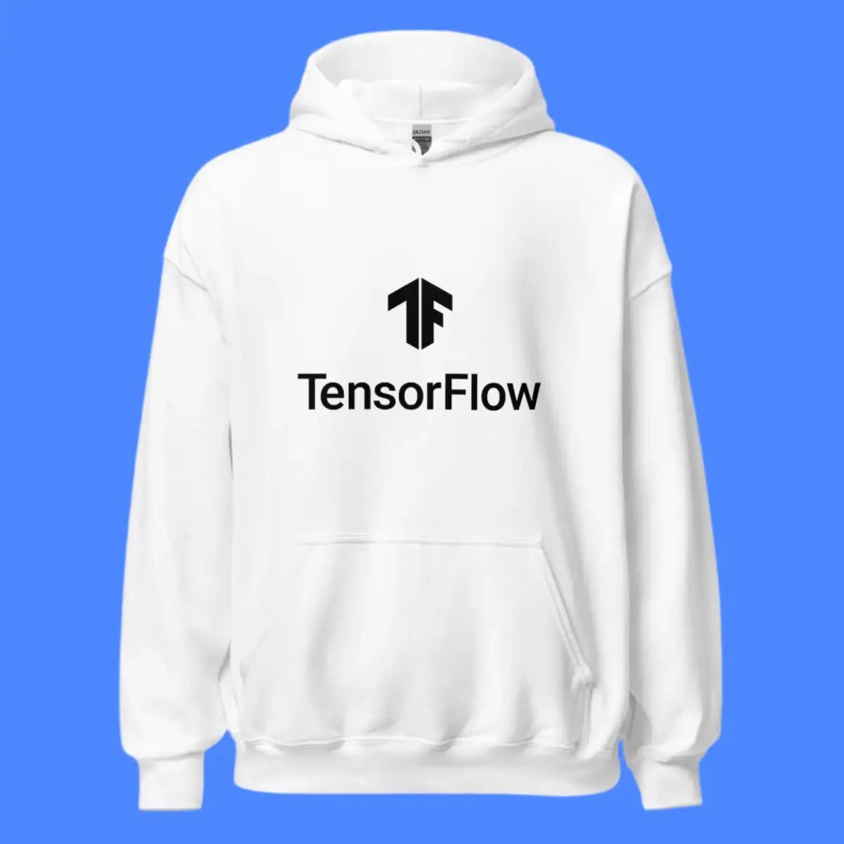 TensorFlow 2 Black Stacked Logo Hoodie (unisex)