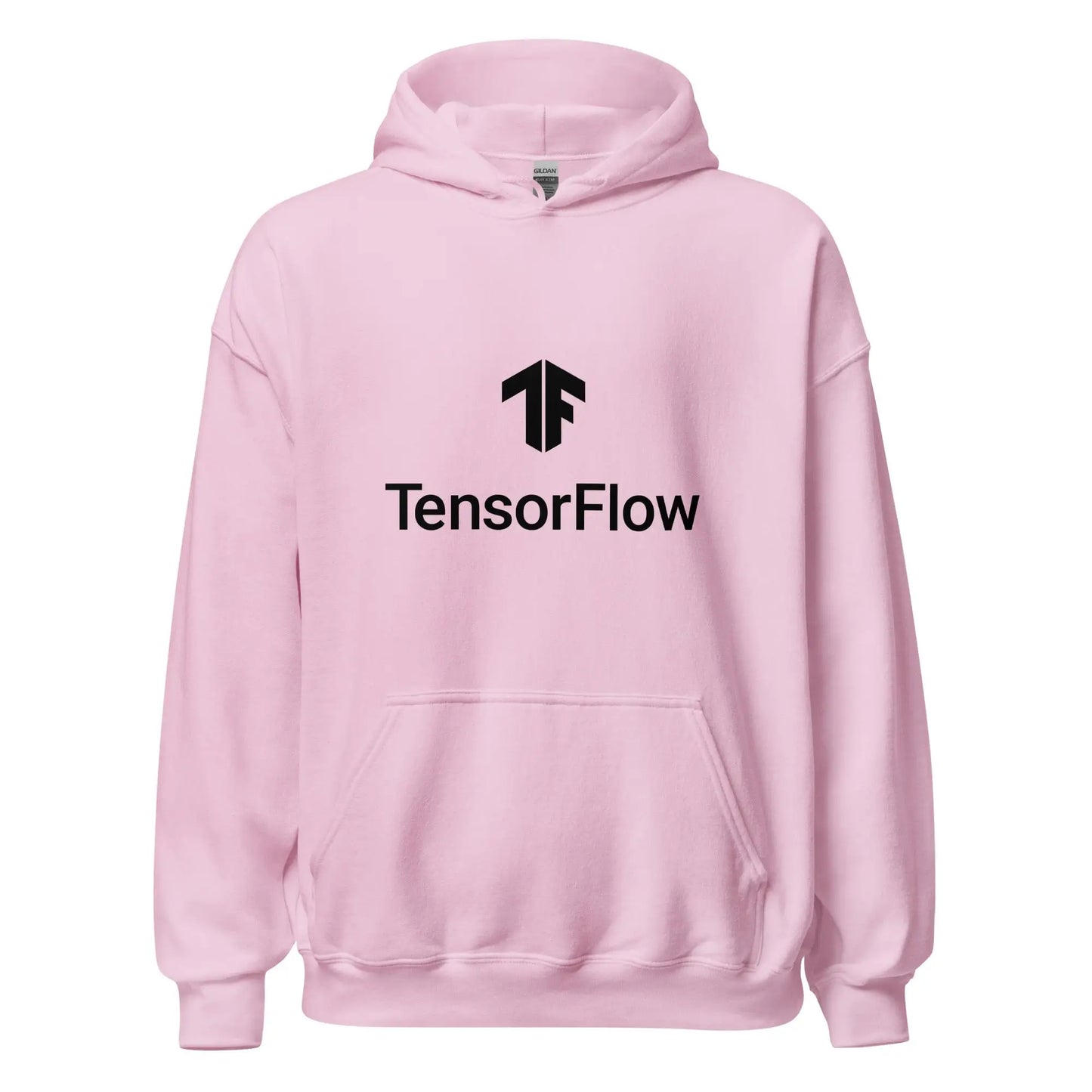 TensorFlow 2 Black Stacked Logo Hoodie (unisex) - Light Pink / M