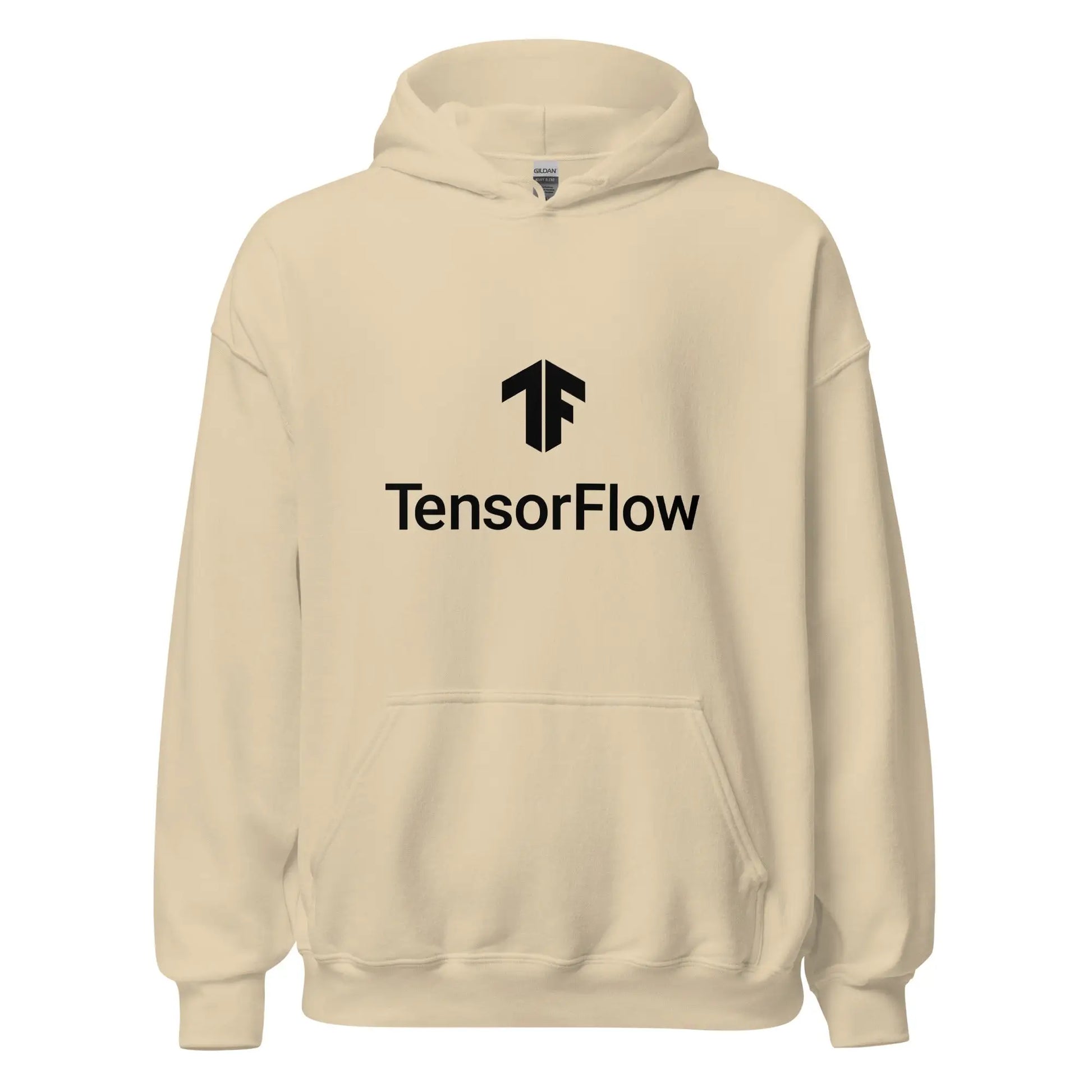 TensorFlow 2 Black Stacked Logo Hoodie (unisex) - Sand / M