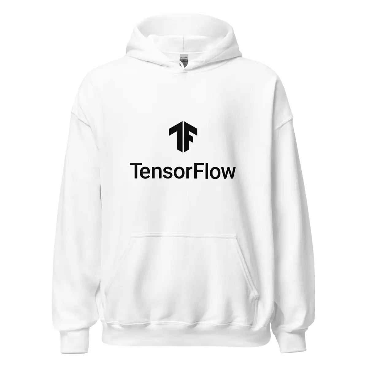 TensorFlow 2 Black Stacked Logo Hoodie (unisex) - White / M